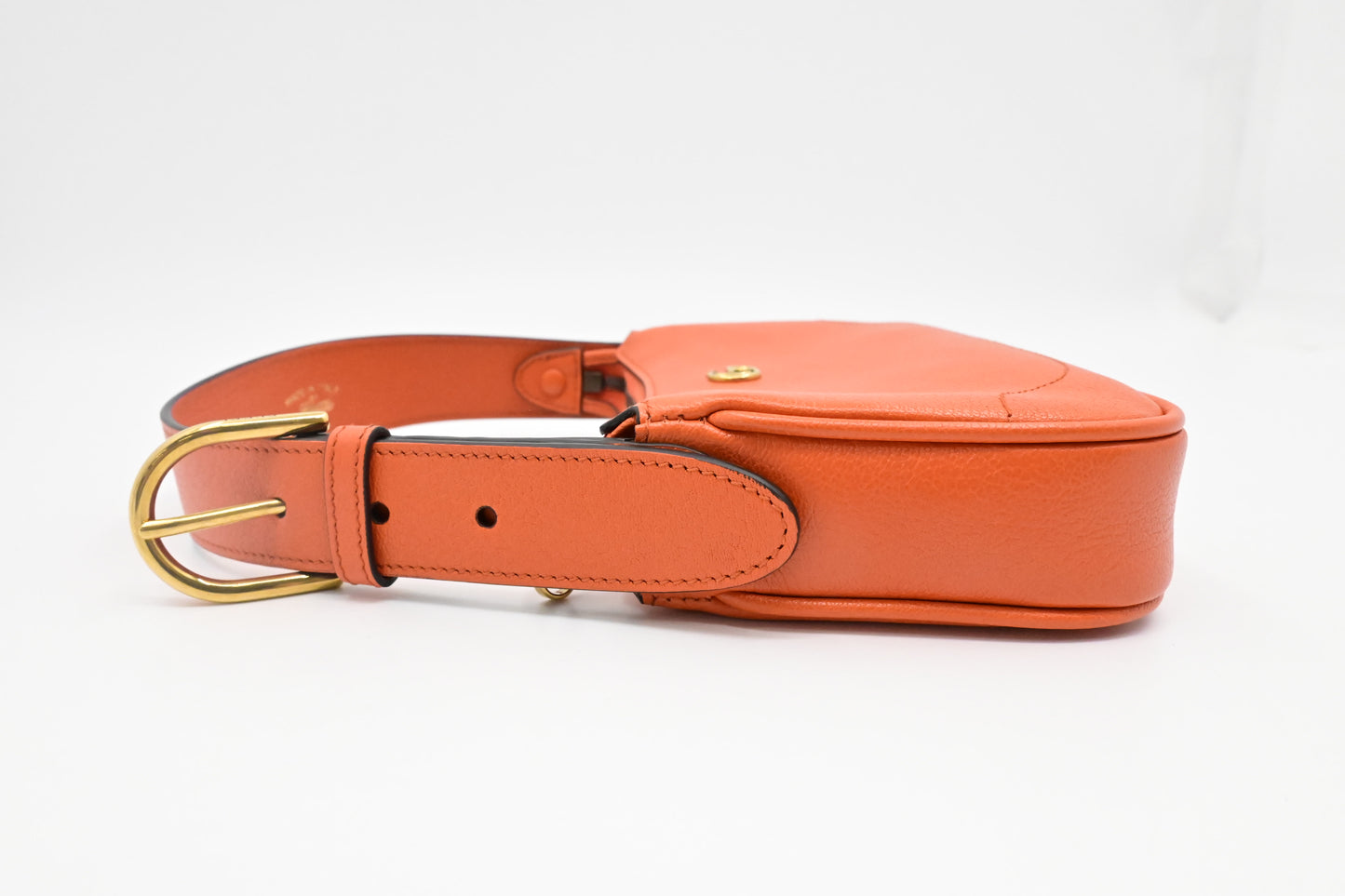 Gucci Aphrodite Shoulder Bag in Orange Leather