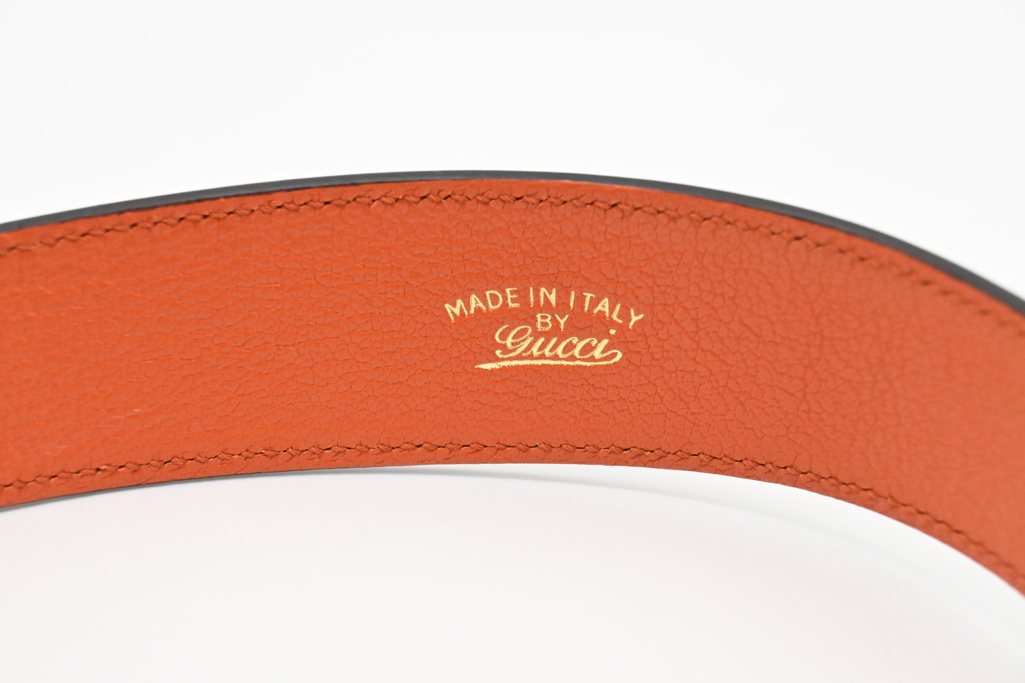 Gucci Aphrodite Shoulder Bag in Orange Leather