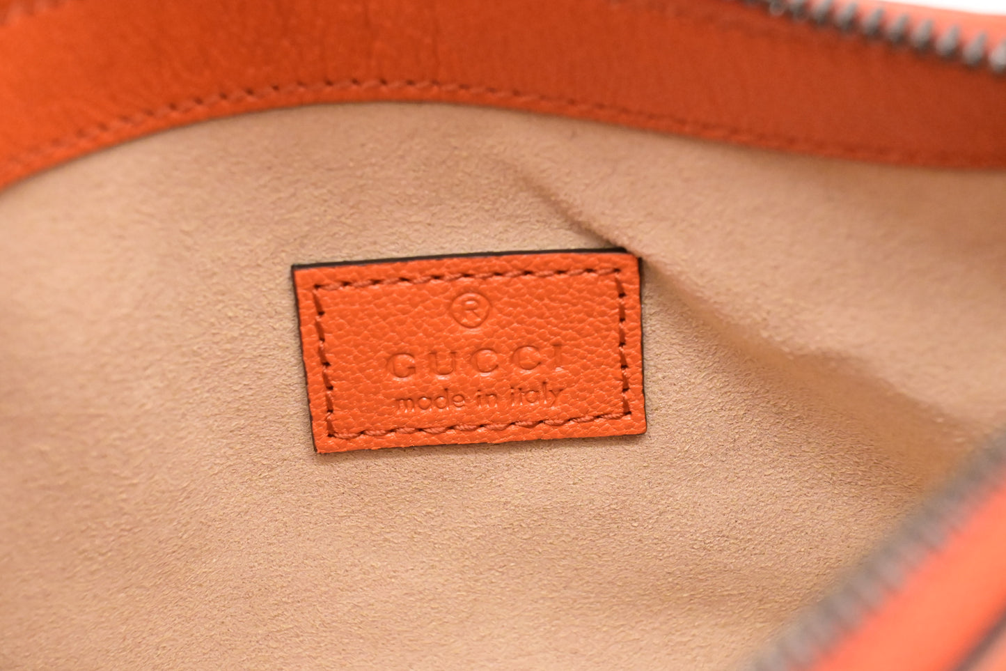 Gucci Aphrodite Shoulder Bag in Orange Leather