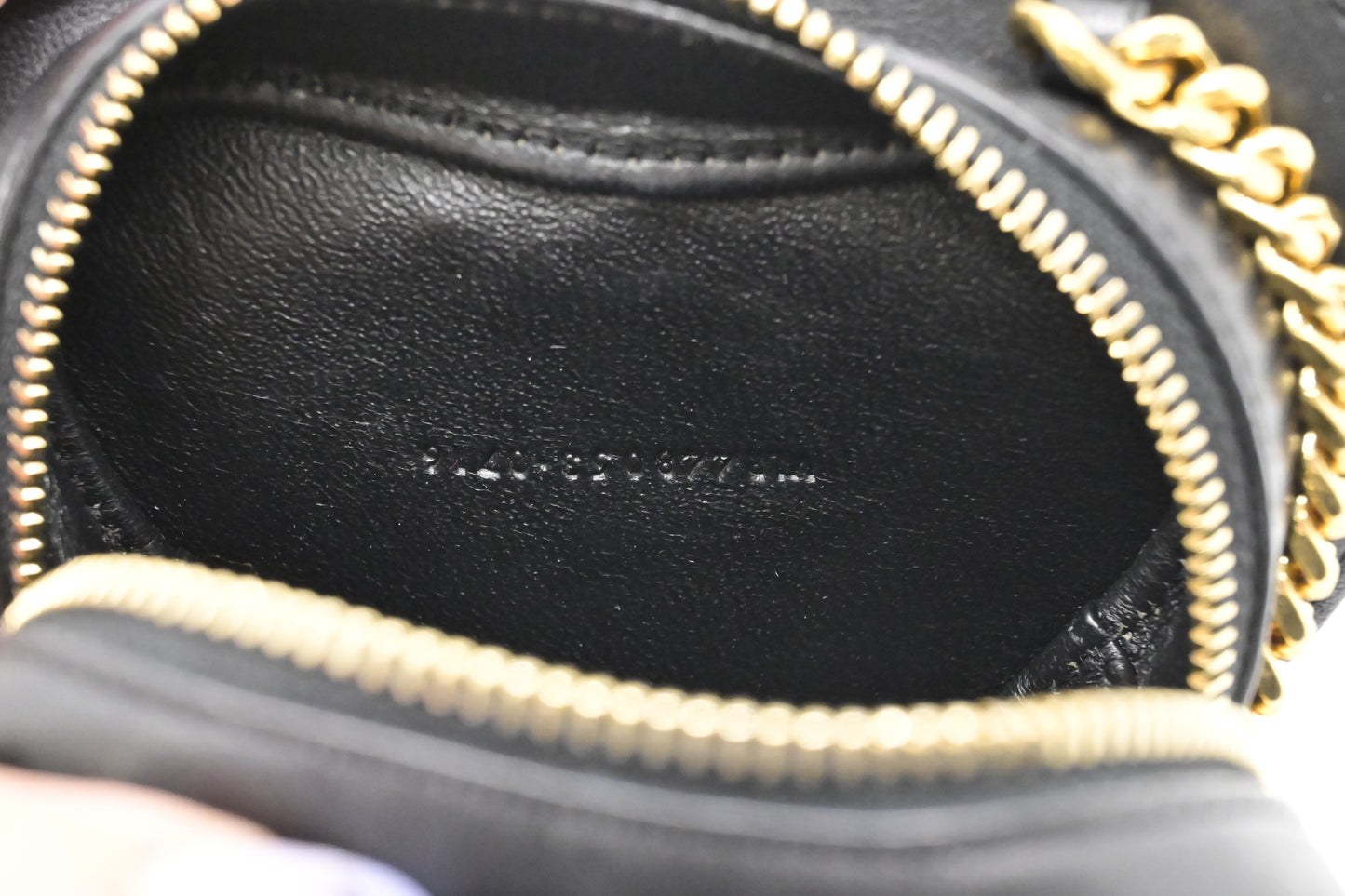 YSL Saint Laurent Mini Love Heart in Black Leather