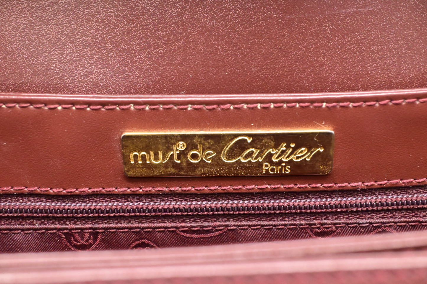 Cartier Crossbody in Burgundy Leather