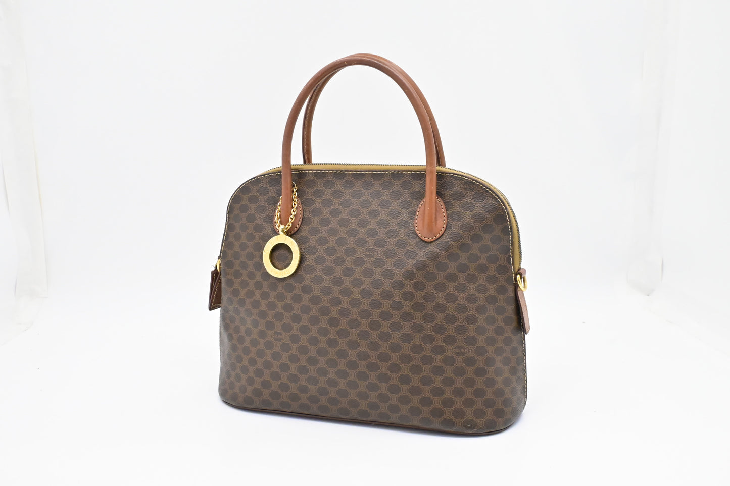 Celine Handbag in Brown Macadam Canvas