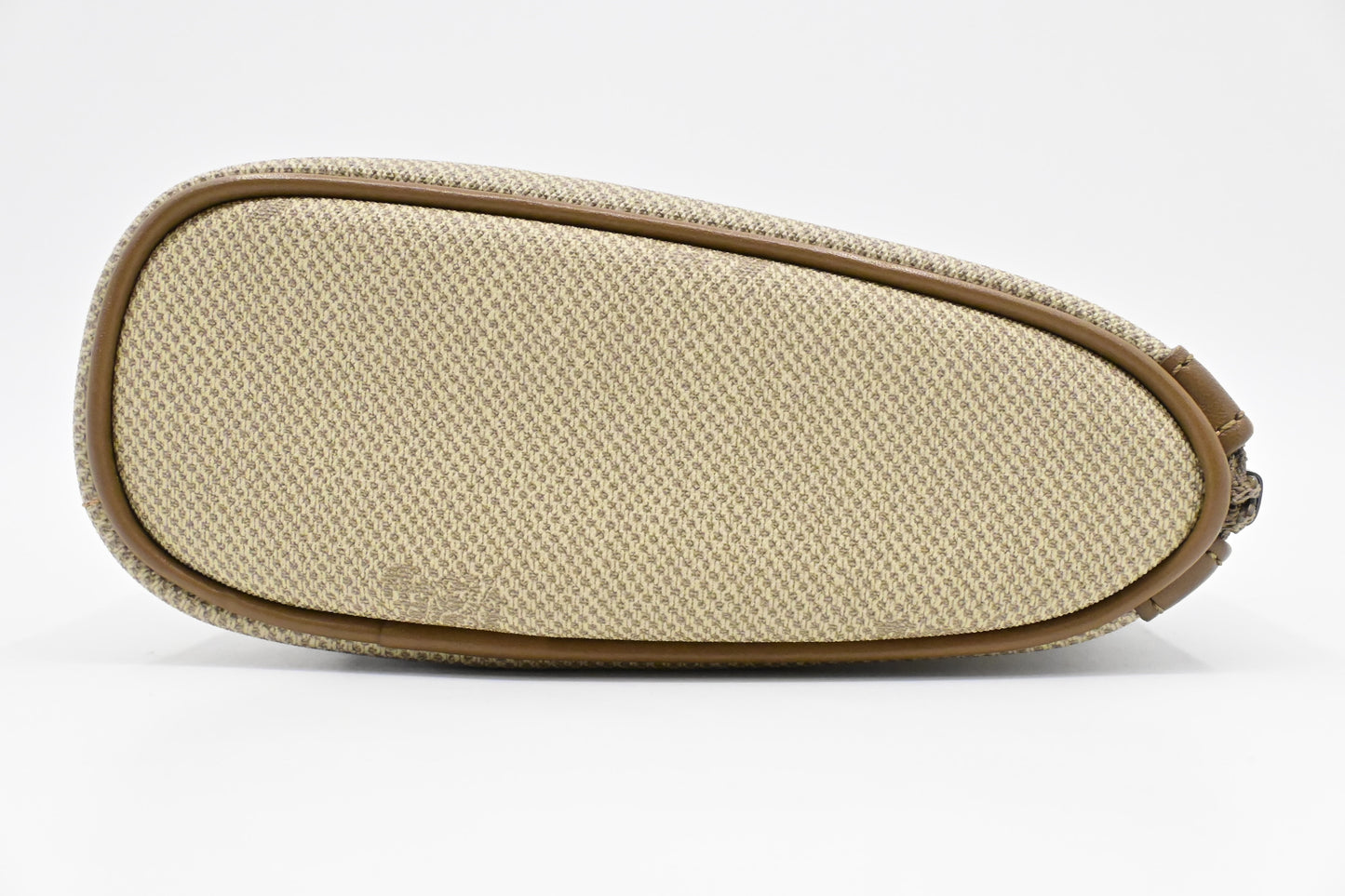 Burberry Wristlet Pouch in Beige Canvas