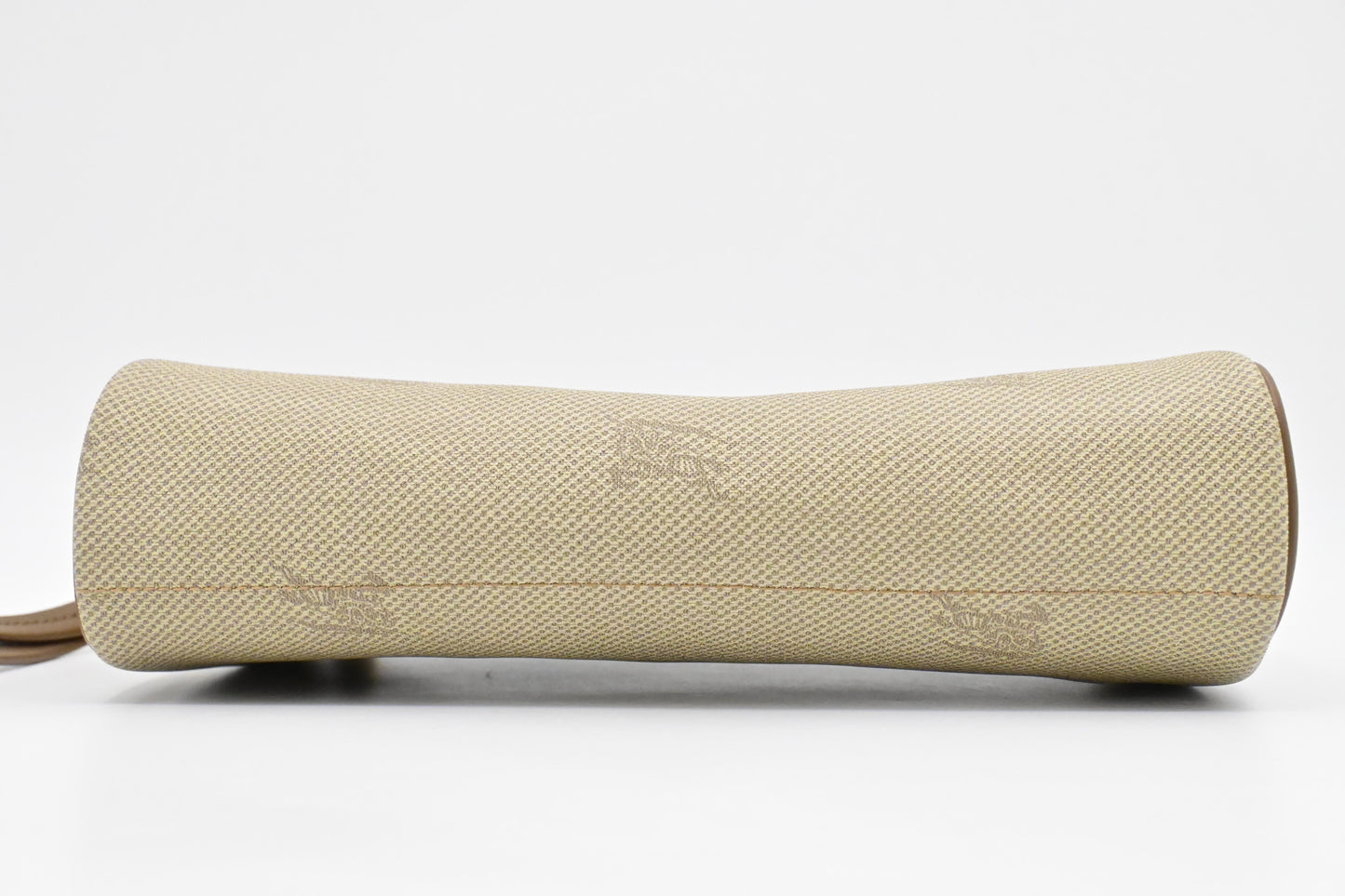 Burberry Wristlet Pouch in Beige Canvas