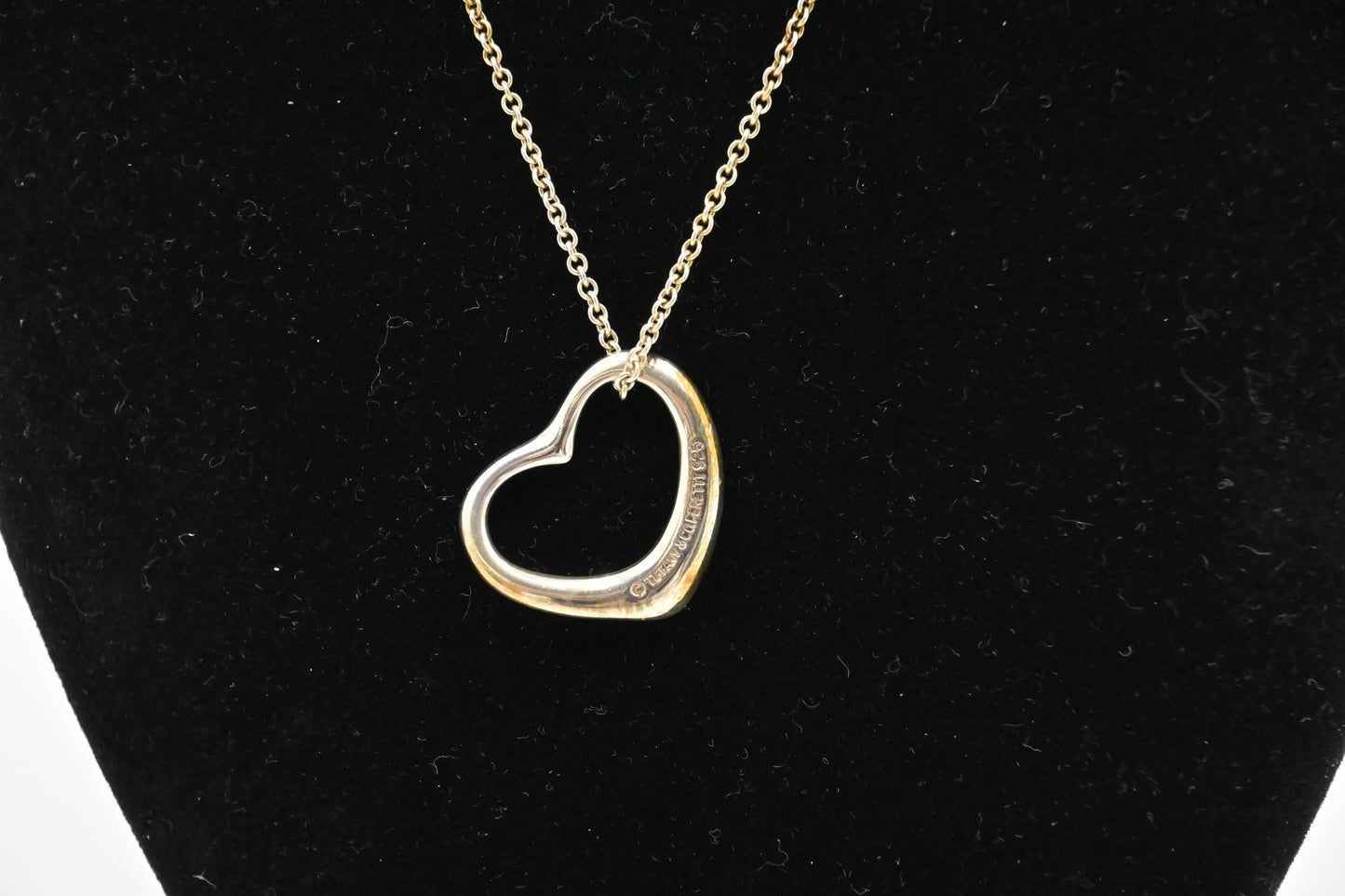 Tiffany & Co. Open Heart Necklace in Sterling Silver