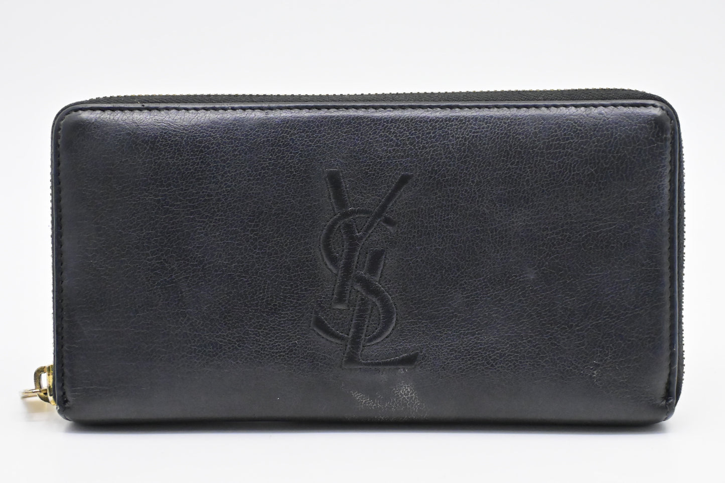 YSL Saint Laurent Long Zippy Wallet in Black Leather