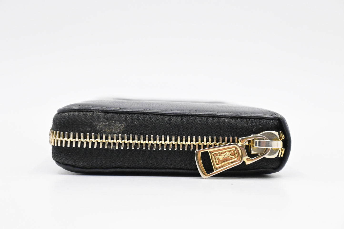 YSL Saint Laurent Long Zippy Wallet in Black Leather