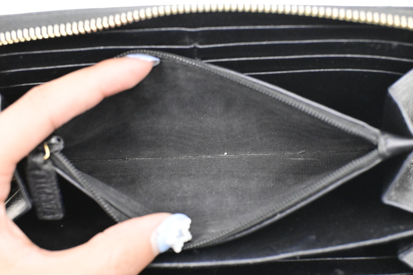 YSL Saint Laurent Long Zippy Wallet in Black Leather