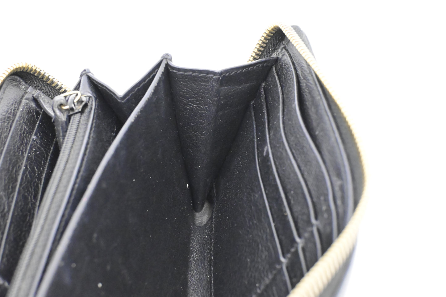 YSL Saint Laurent Long Zippy Wallet in Black Leather