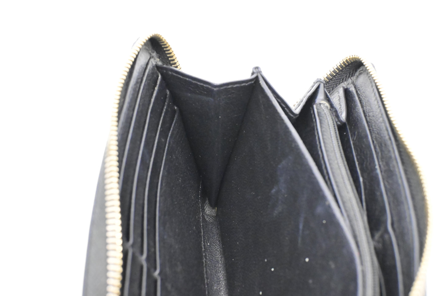 YSL Saint Laurent Long Zippy Wallet in Black Leather