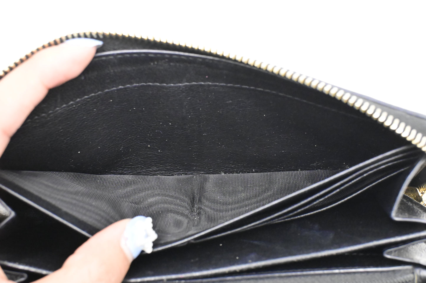 YSL Saint Laurent Long Zippy Wallet in Black Leather
