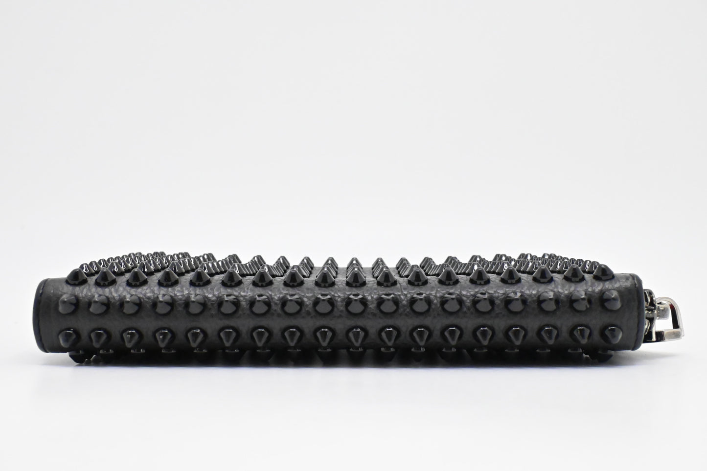 Louboutin Macaron Wallet in Black Studded Leather