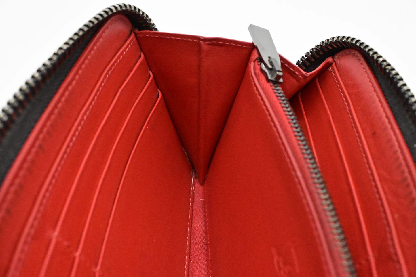 Louboutin Macaron Wallet in Black Studded Leather
