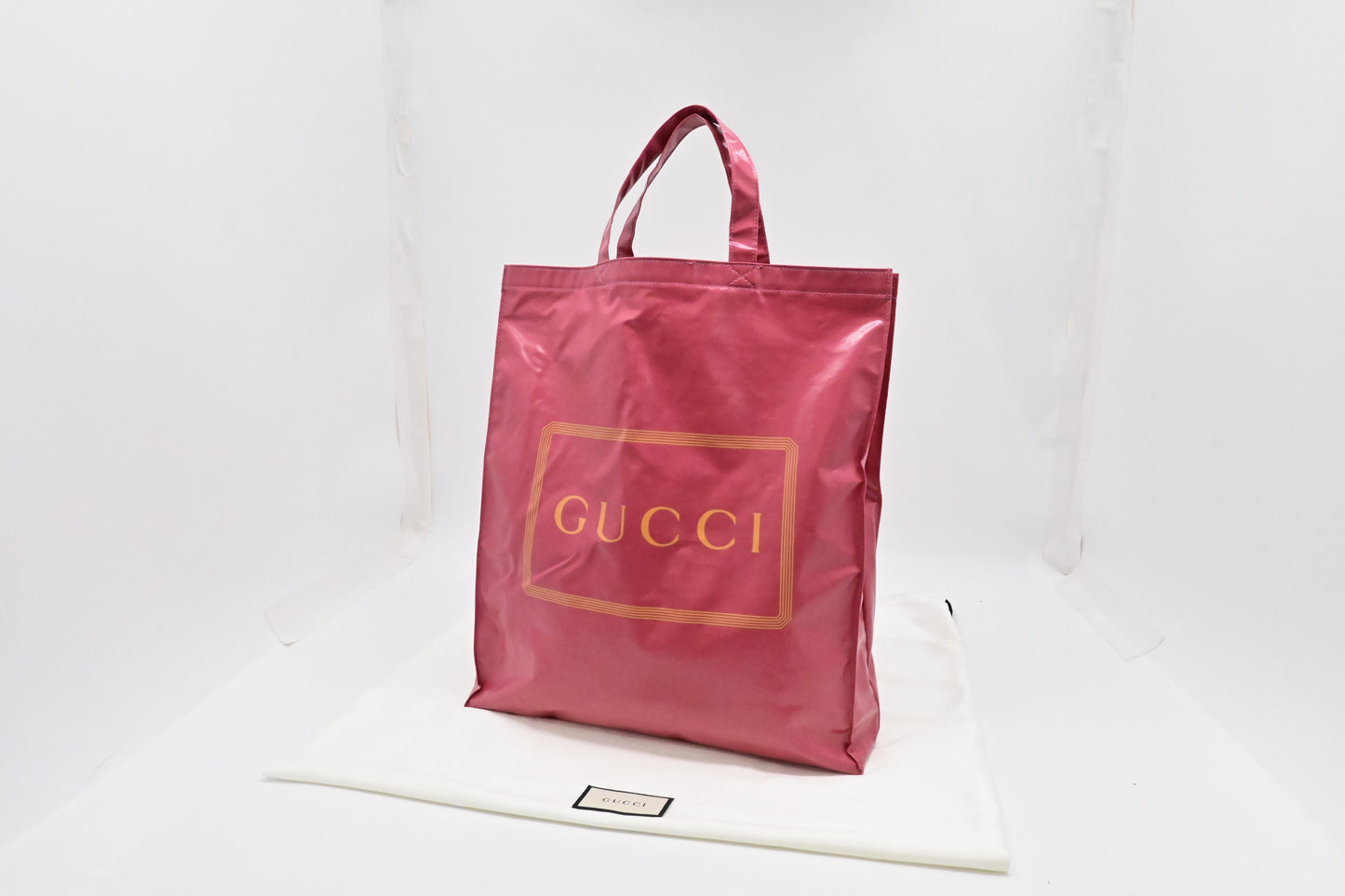 Gucci Montecarlo Vertical Tote in Glam Pink Crystal Coated Canvas