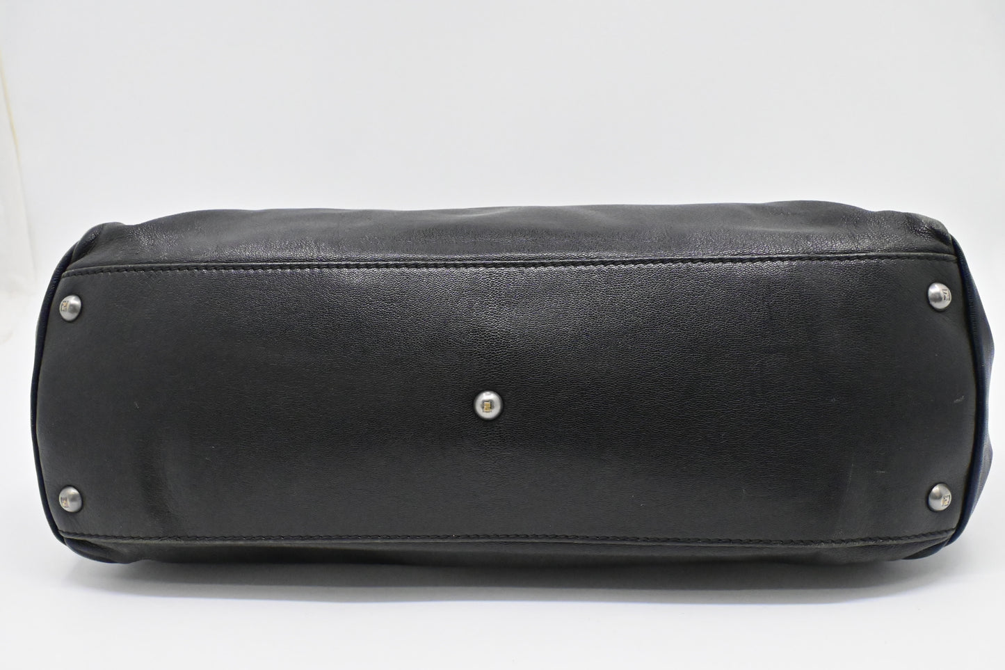 Fendi Medium Peekaboo Tote in Black Leather