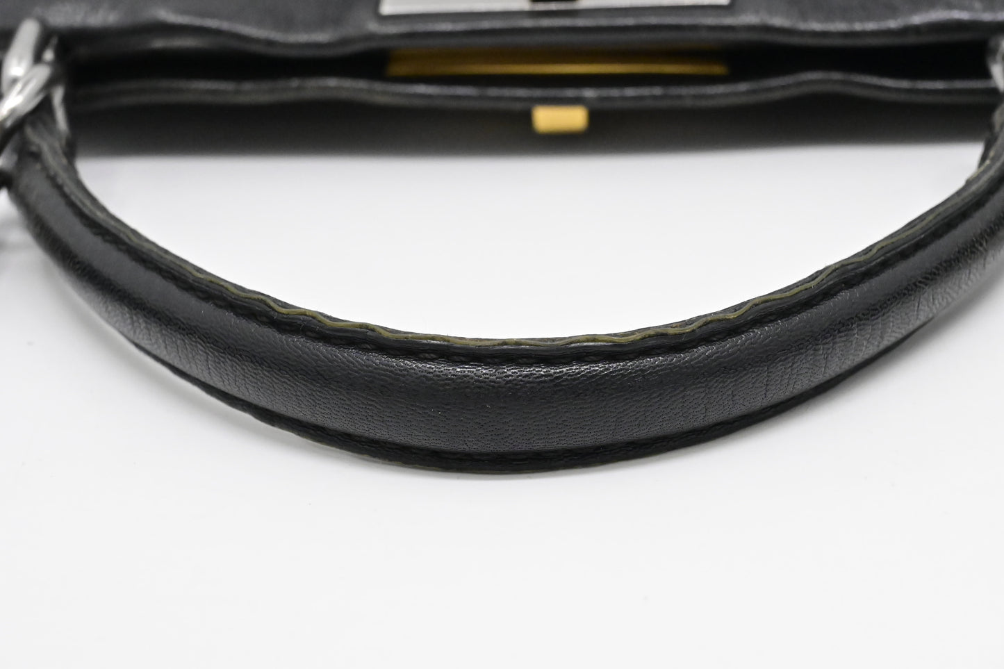 Fendi Medium Peekaboo Tote in Black Leather