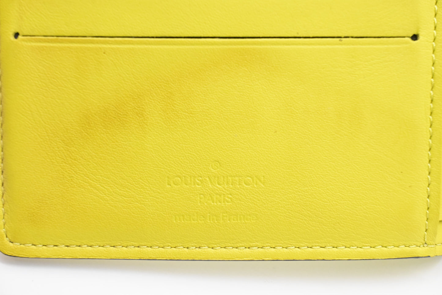 Multiple Bifold Wallet in Vert Acide Damier Infini Leather