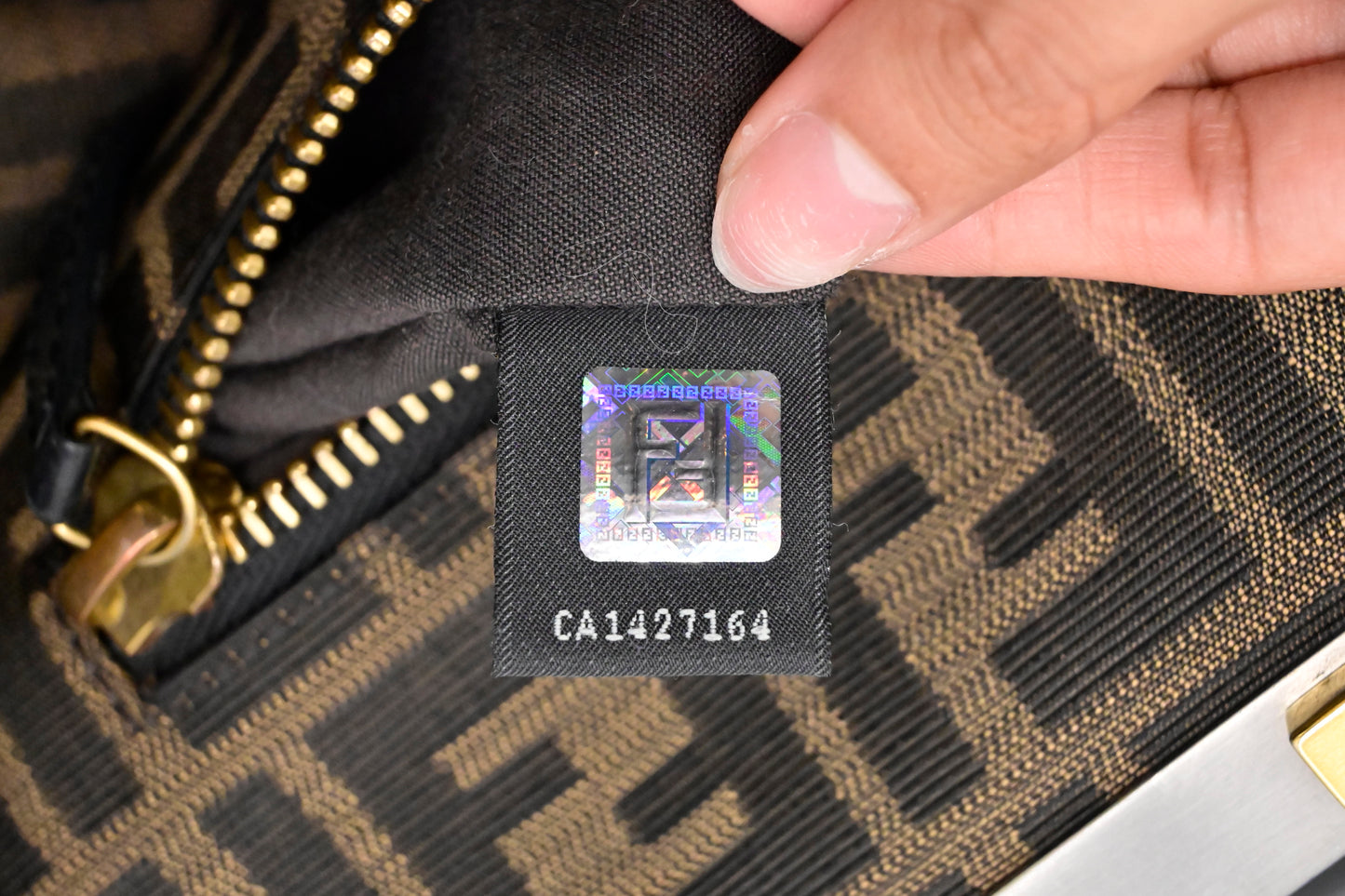 Fendi Medium Peekaboo Tote in Black Leather