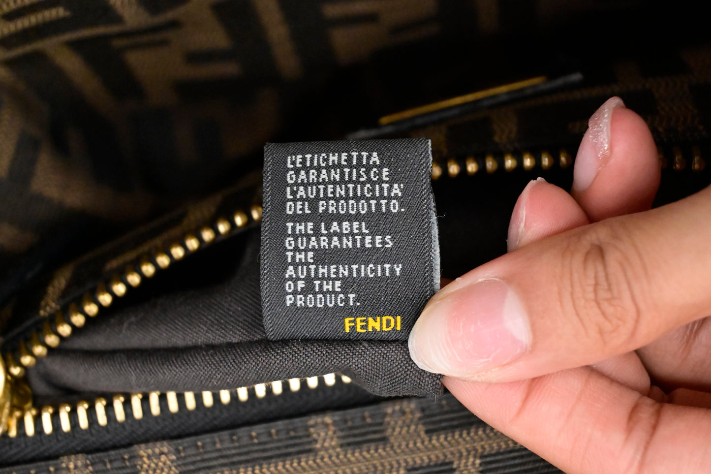 Fendi Medium Peekaboo Tote in Black Leather