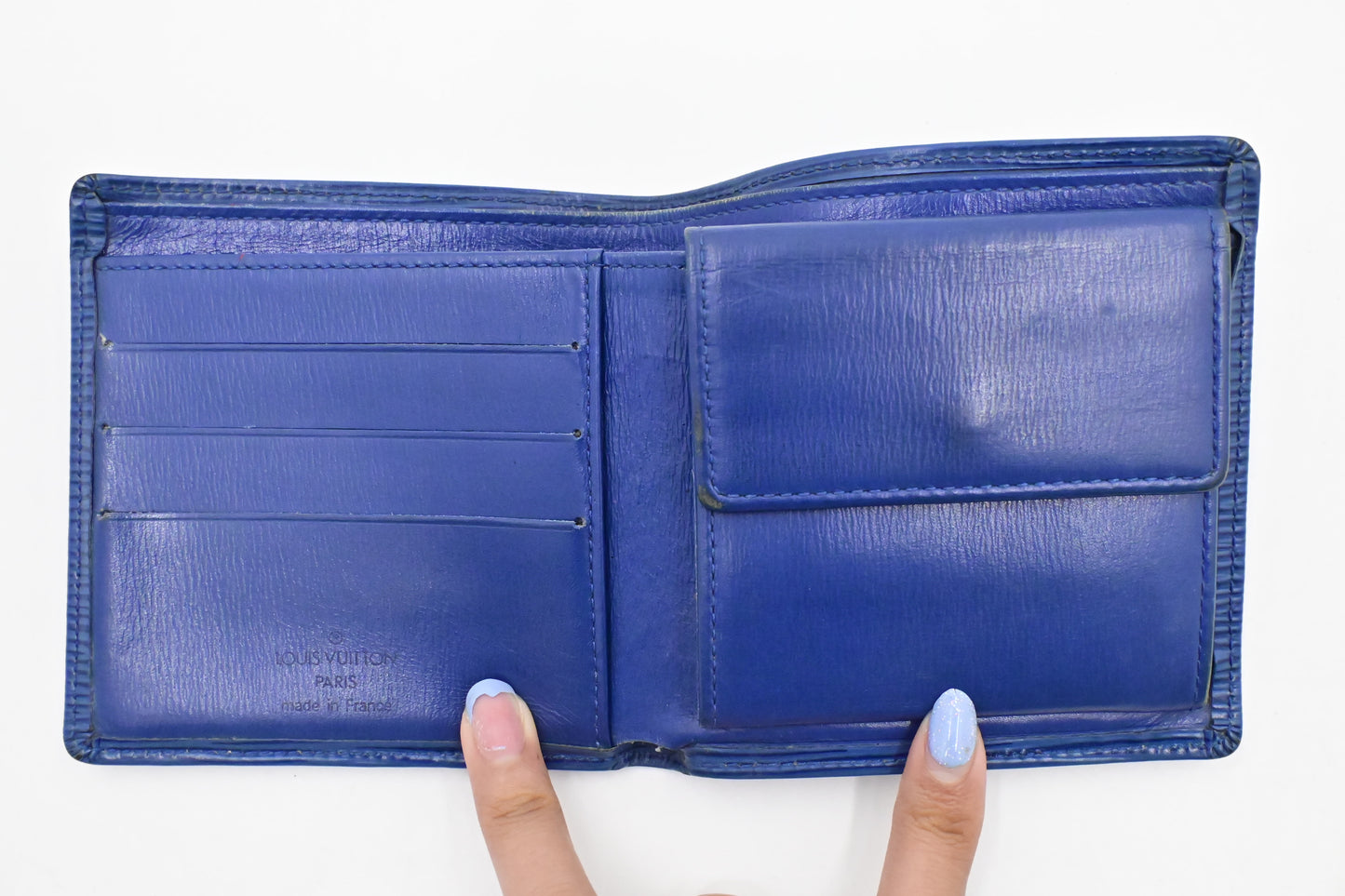Louis Vuitton Marco Wallet in Blue Epi Leather