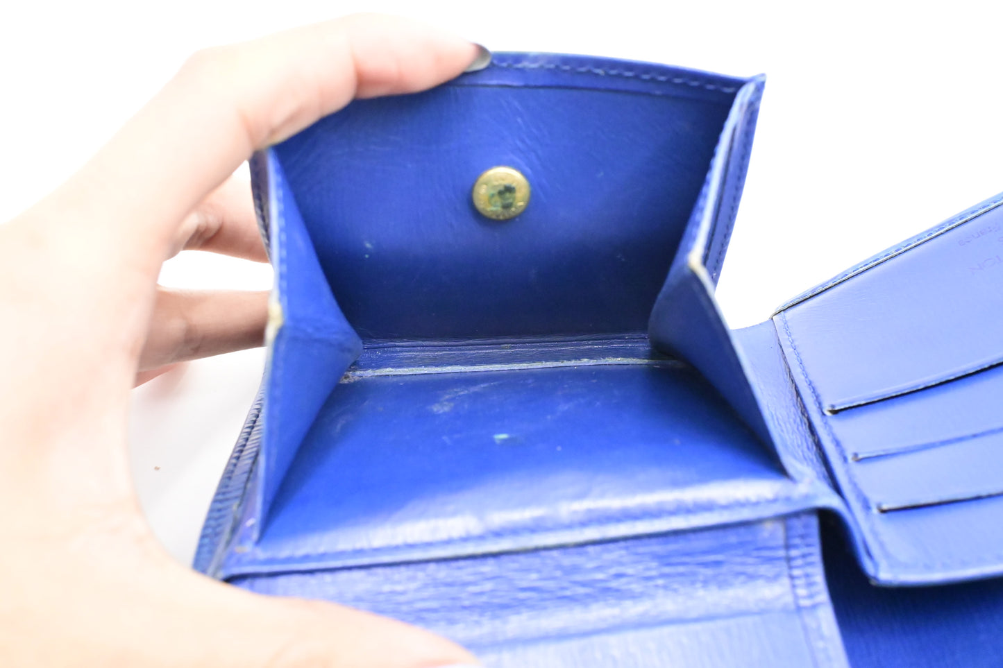 Louis Vuitton Marco Wallet in Blue Epi Leather