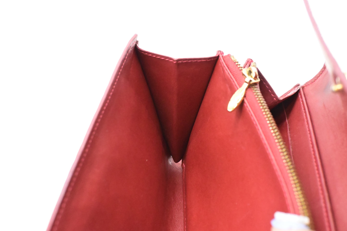 Louis Vuitton Sarah Wallet in Red Vernis Leather