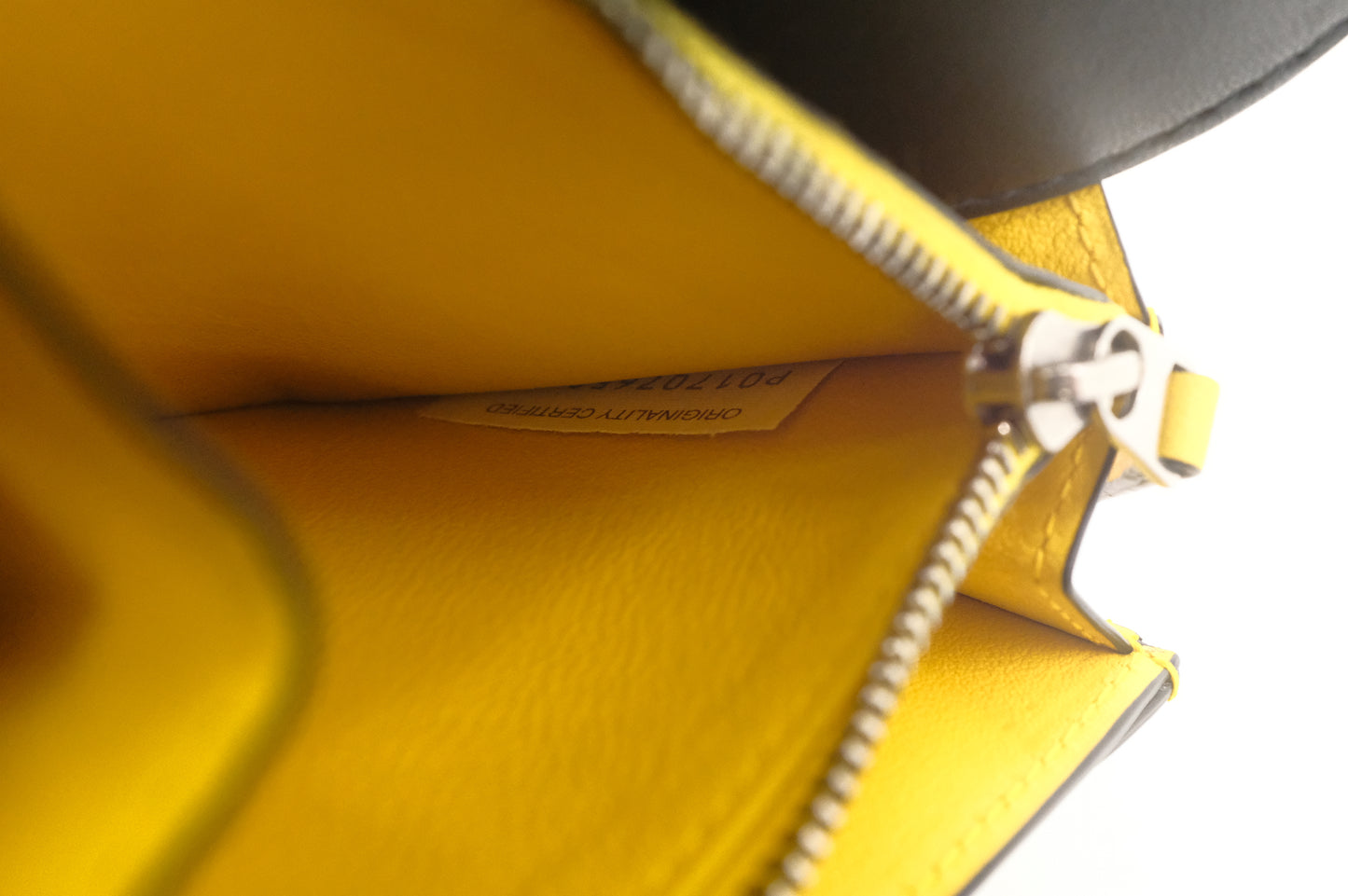 Bottega Veneta Compact Wallet in Yellow and Black Leather