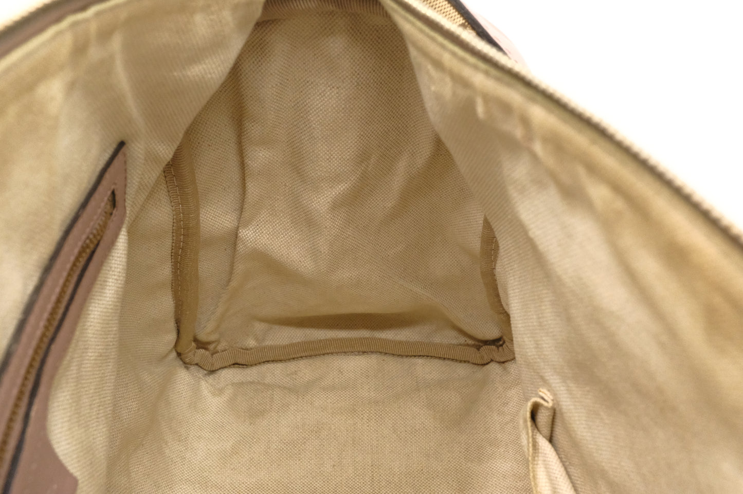 Gucci Boston Bag in GG Canvas & Light Pink Leather