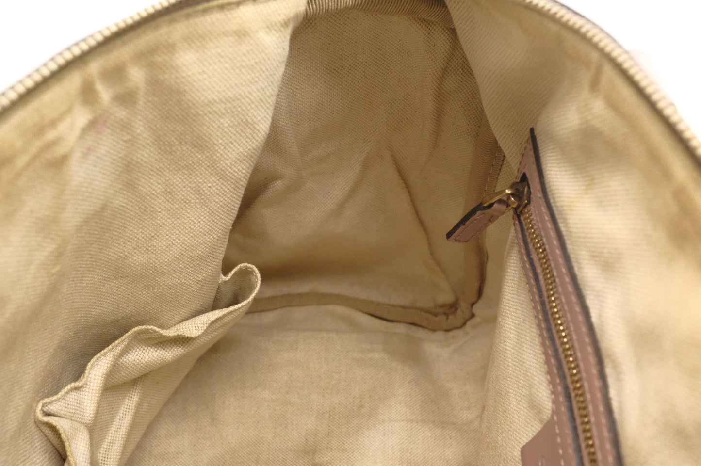 Gucci Boston Bag in GG Canvas & Light Pink Leather