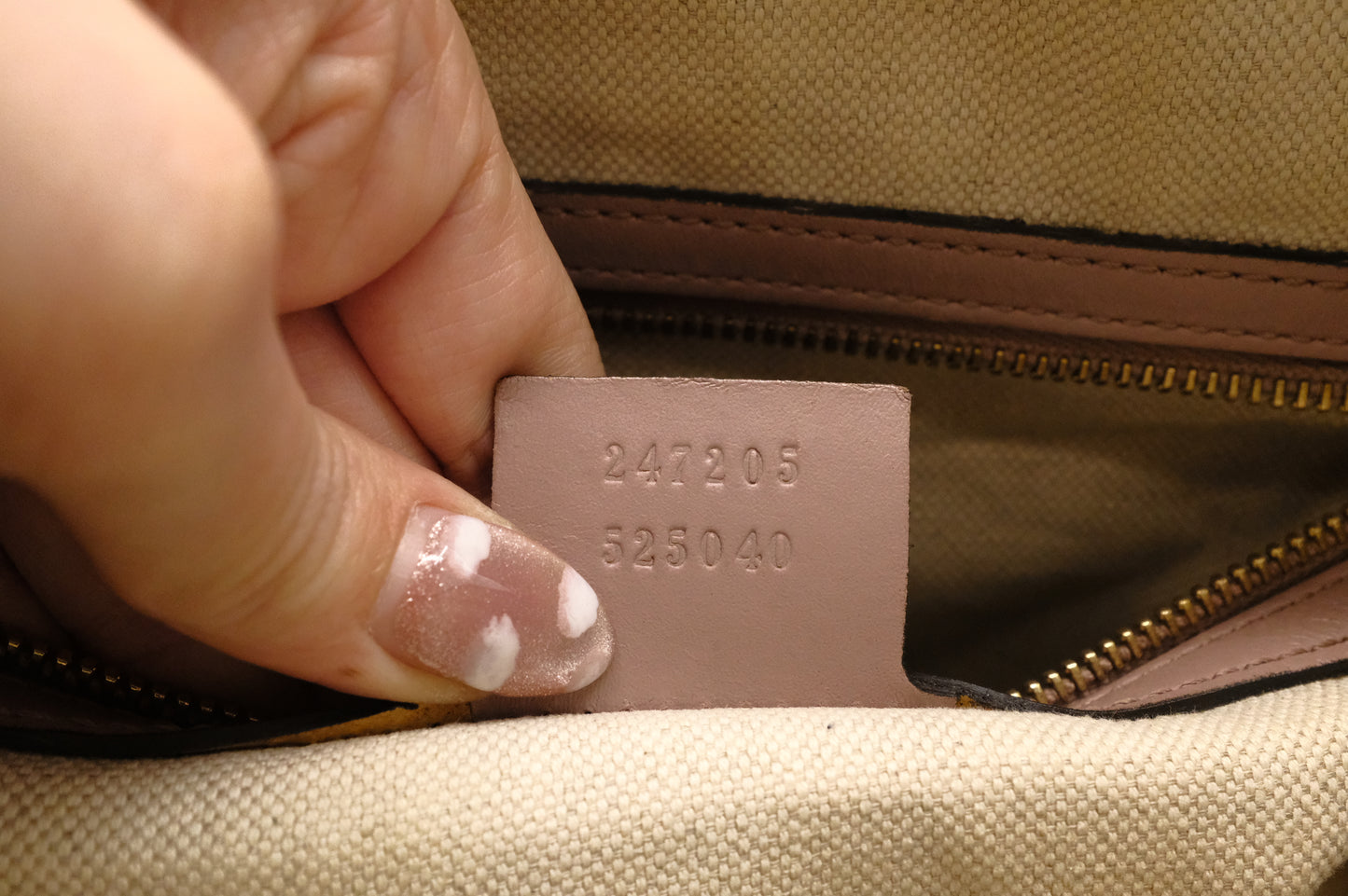Gucci Boston Bag in GG Canvas & Light Pink Leather