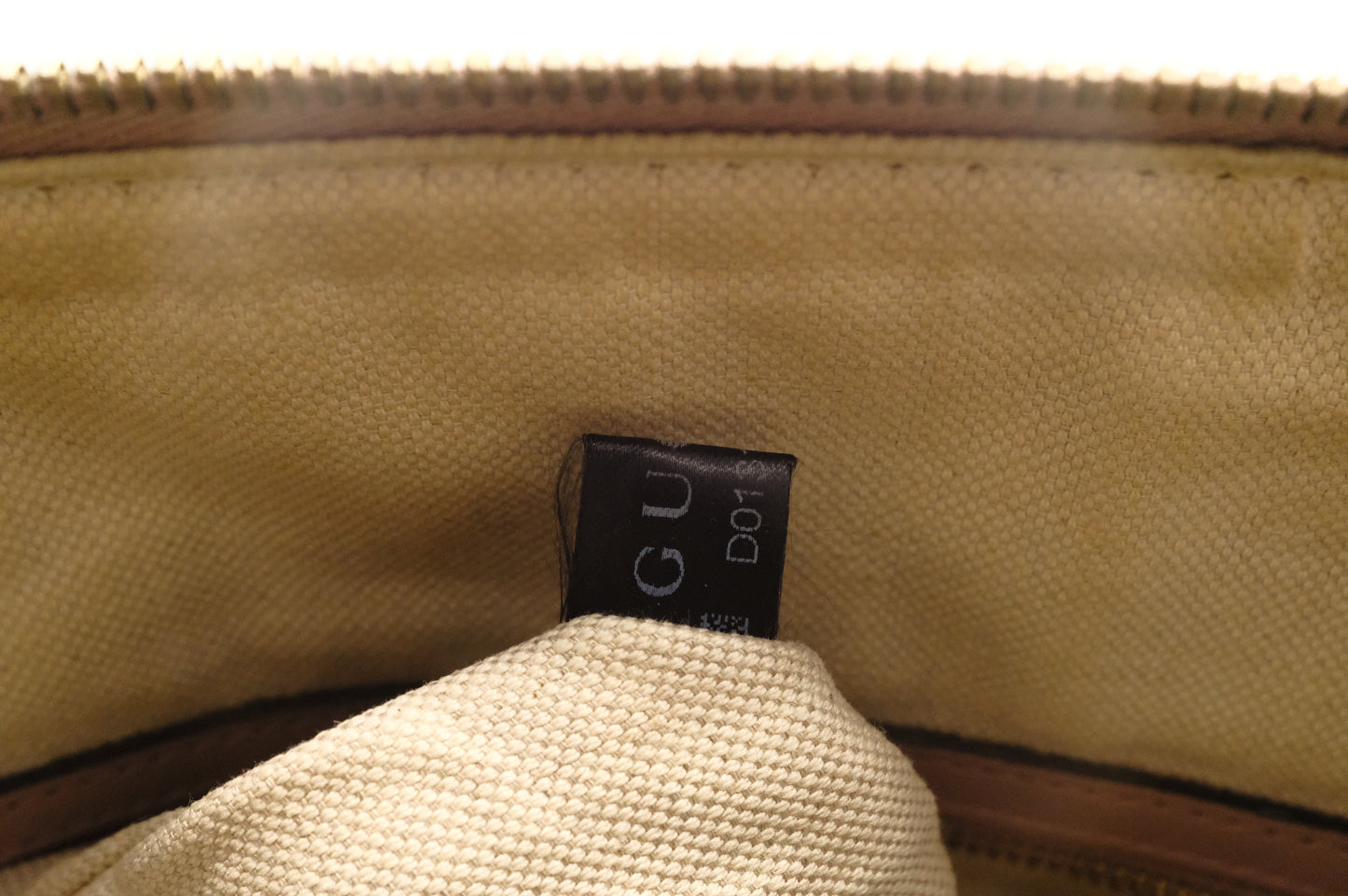 Gucci Boston Bag in GG Canvas & Light Pink Leather