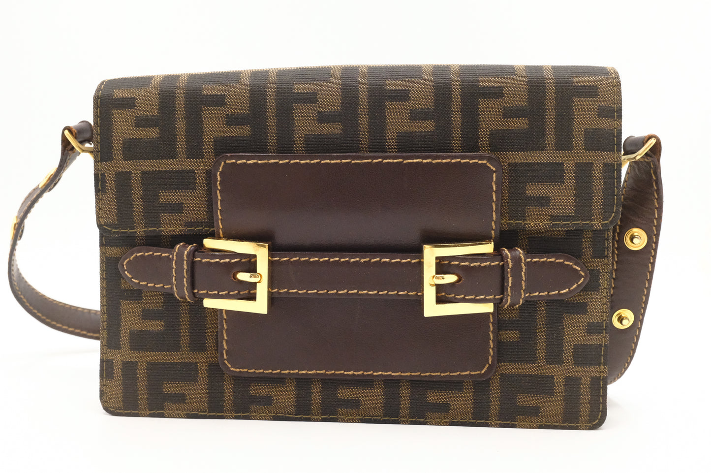 Fendi Shoulder Bag in Zucca Canvas