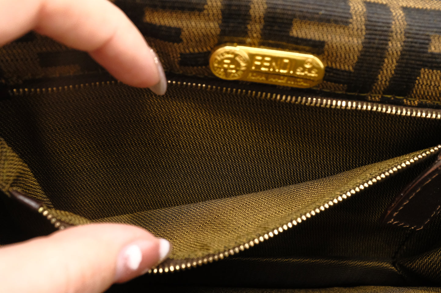 Fendi Shoulder Bag in Zucca Canvas