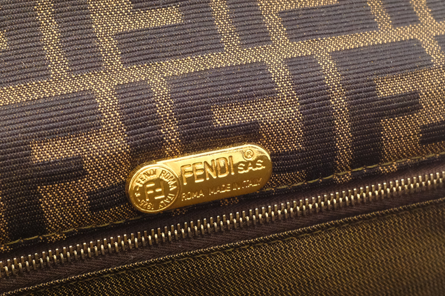 Fendi Shoulder Bag in Zucca Canvas