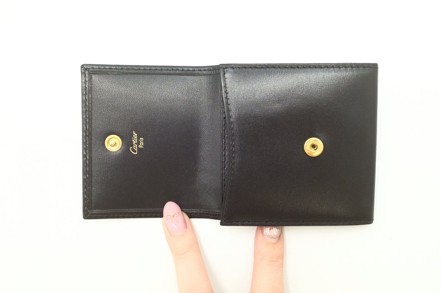Cartier Coin Case in Black Leather