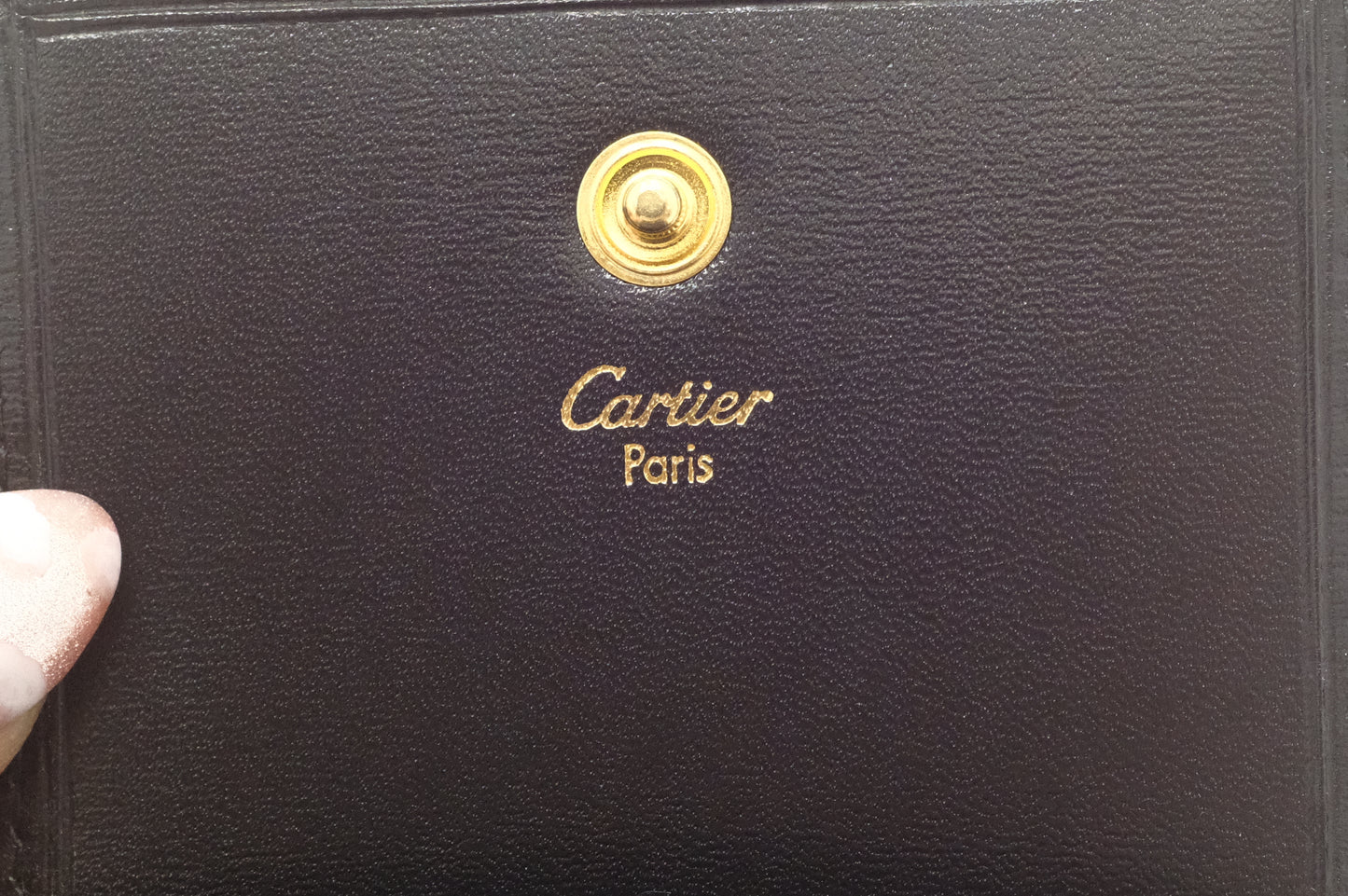 Cartier Coin Case in Black Leather