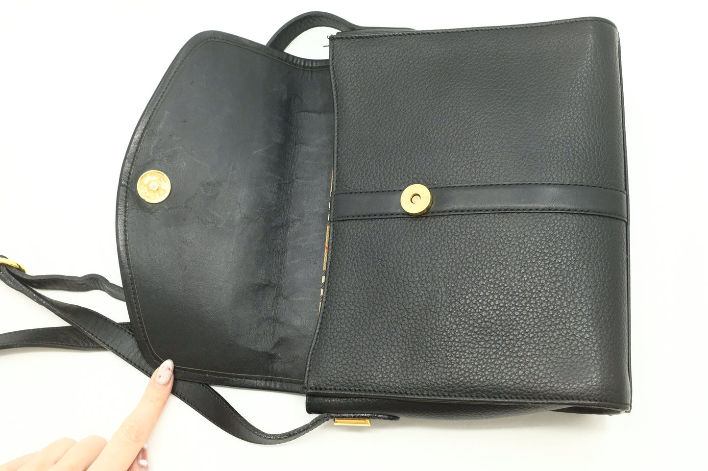 Burberry Shoulder Bag in Black Leather
