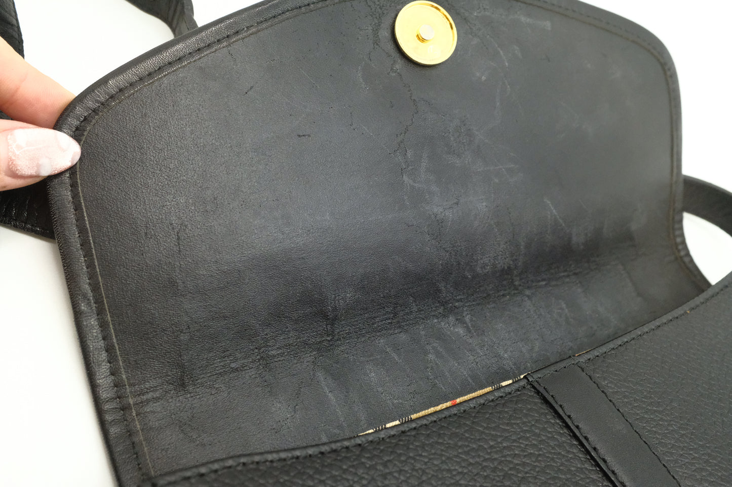 Burberry Shoulder Bag in Black Leather