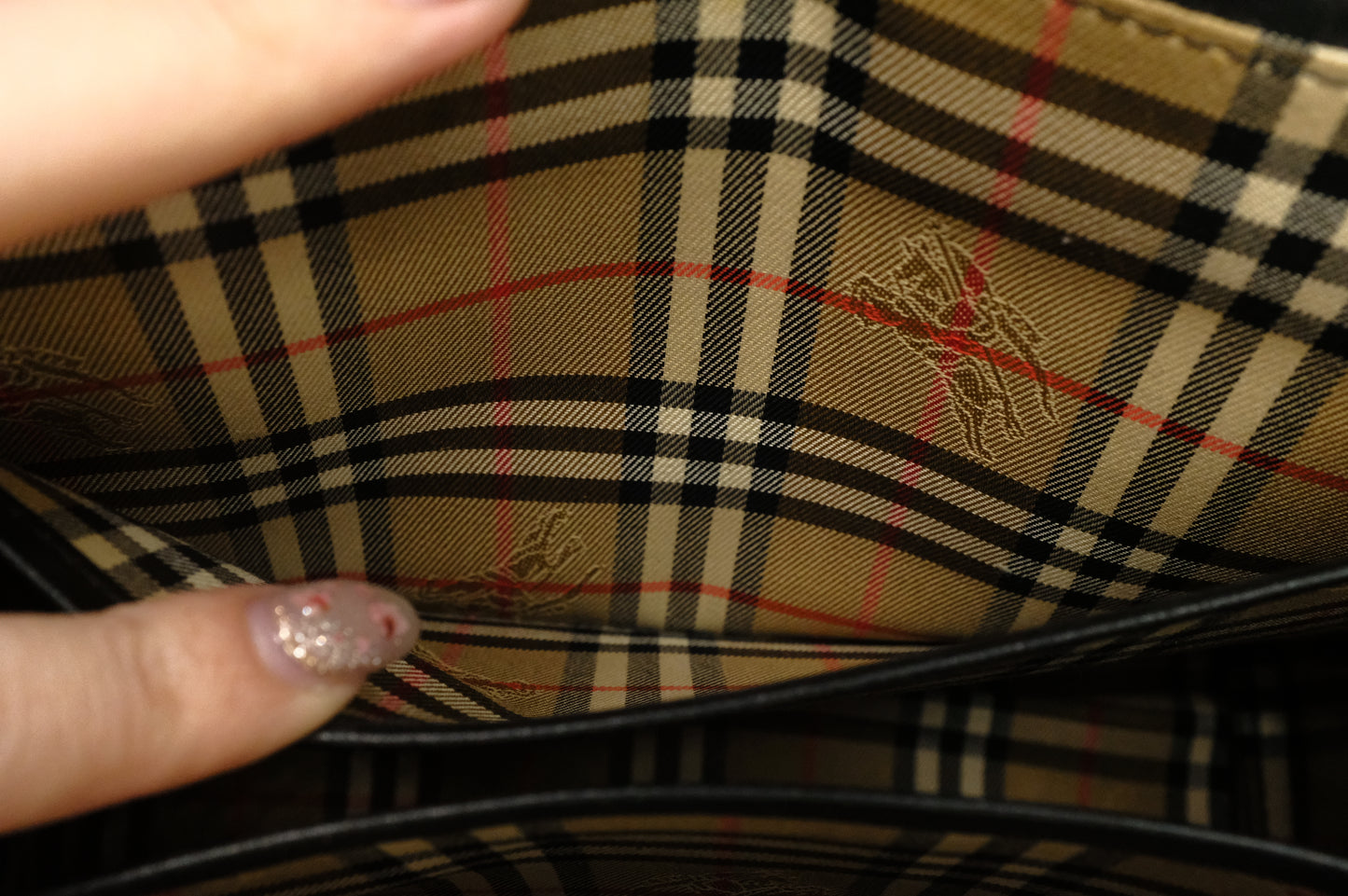 Burberry Shoulder Bag in Black Leather