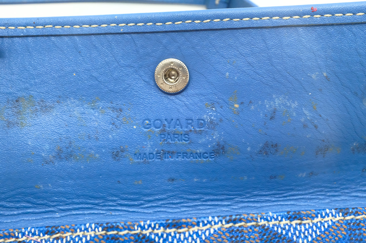 Goyard Saint Louis PM in Blue Goyardine Canvas