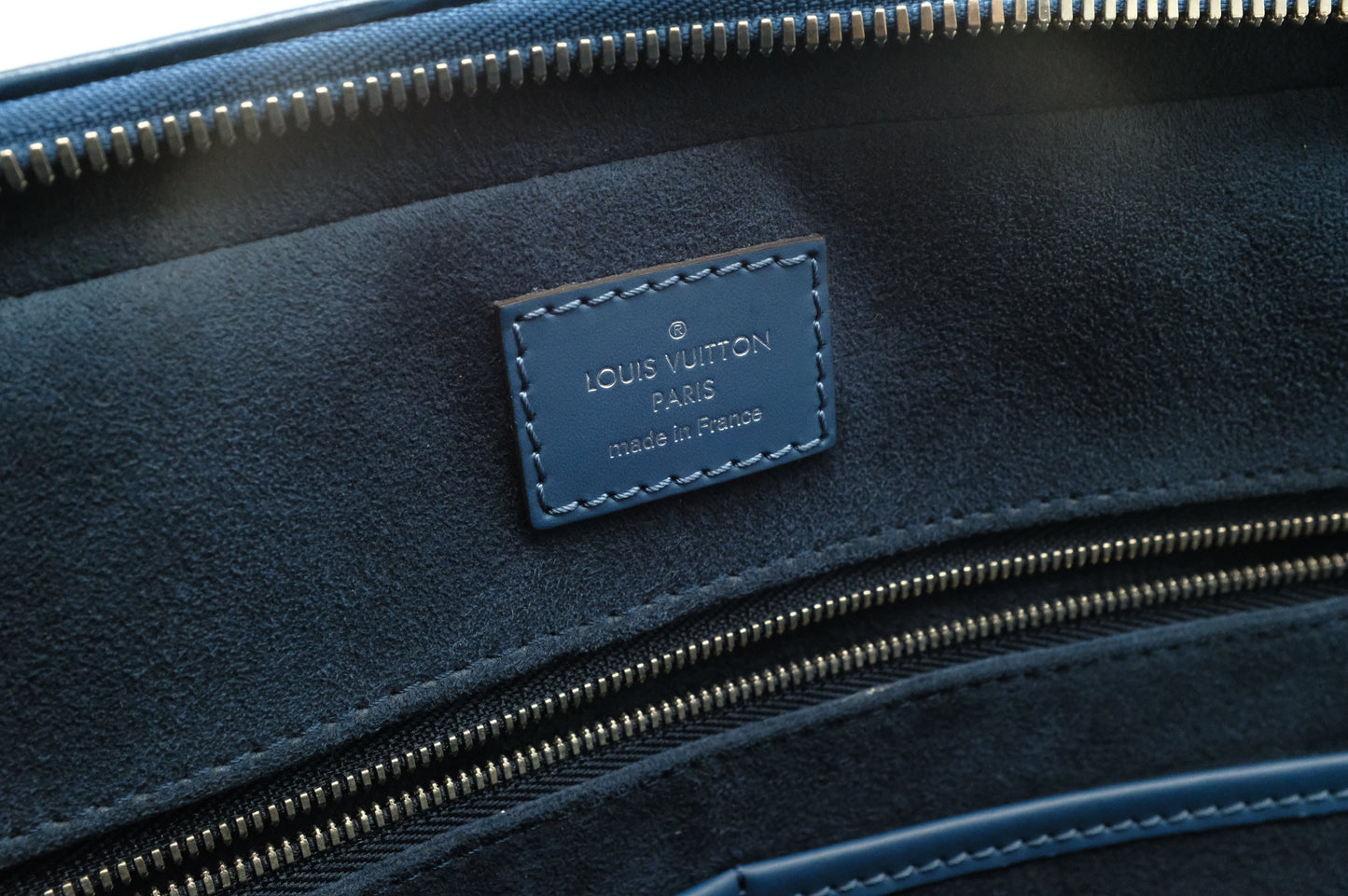 Louis Vuitton Poche Document in Blue Epi Leather