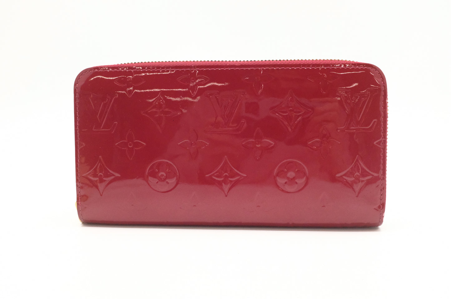 Louis Vuitton Zippy Long Wallet in Red Vernis Leather