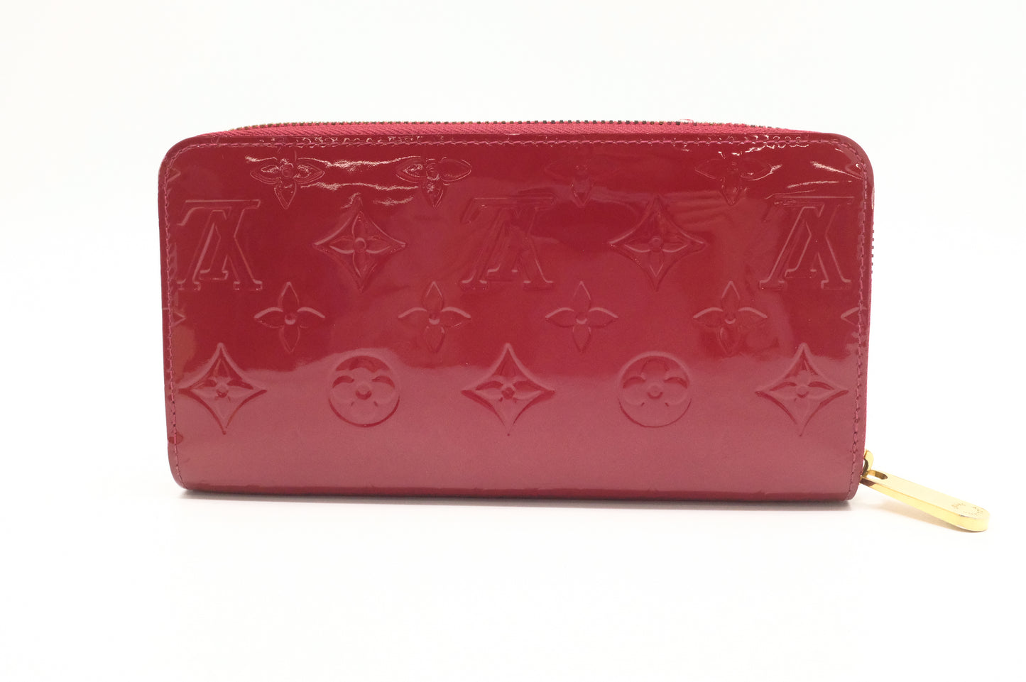 Louis Vuitton Zippy Long Wallet in Red Vernis Leather