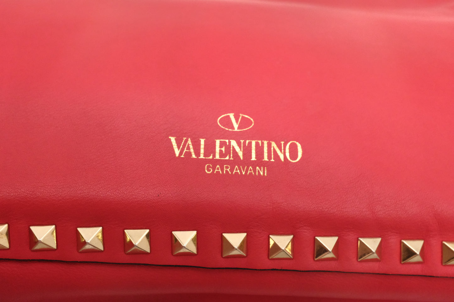 Valentino Rockstud Trapeze 2-Way Bag in Red Leather