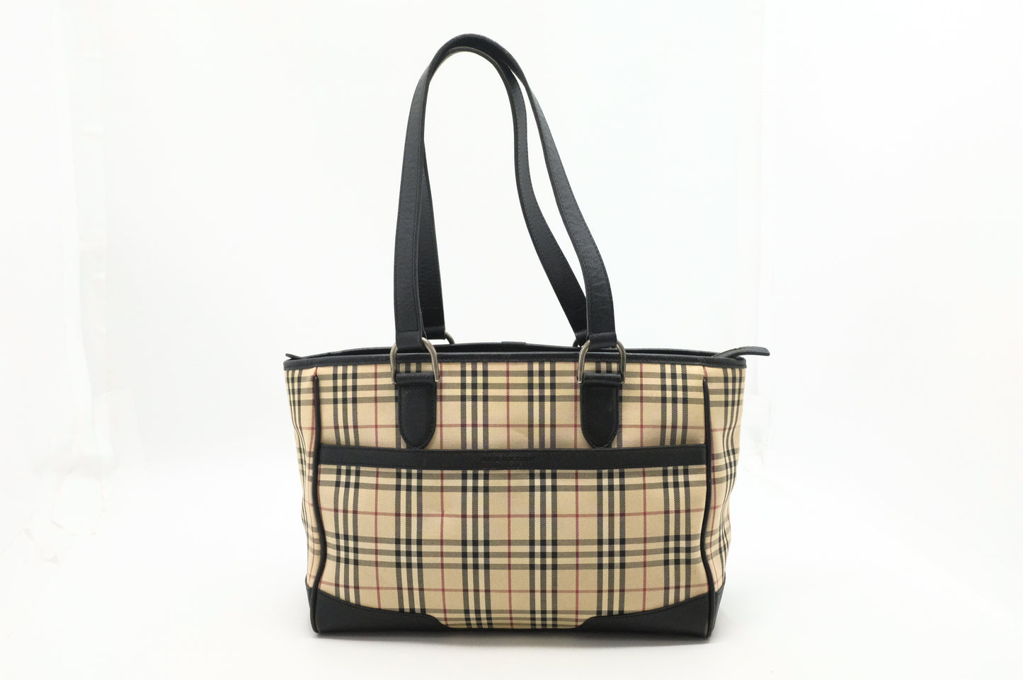 Burberry Shoulder Bag in Beige Check Canvas