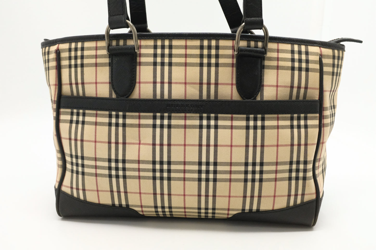 Burberry Shoulder Bag in Beige Check Canvas
