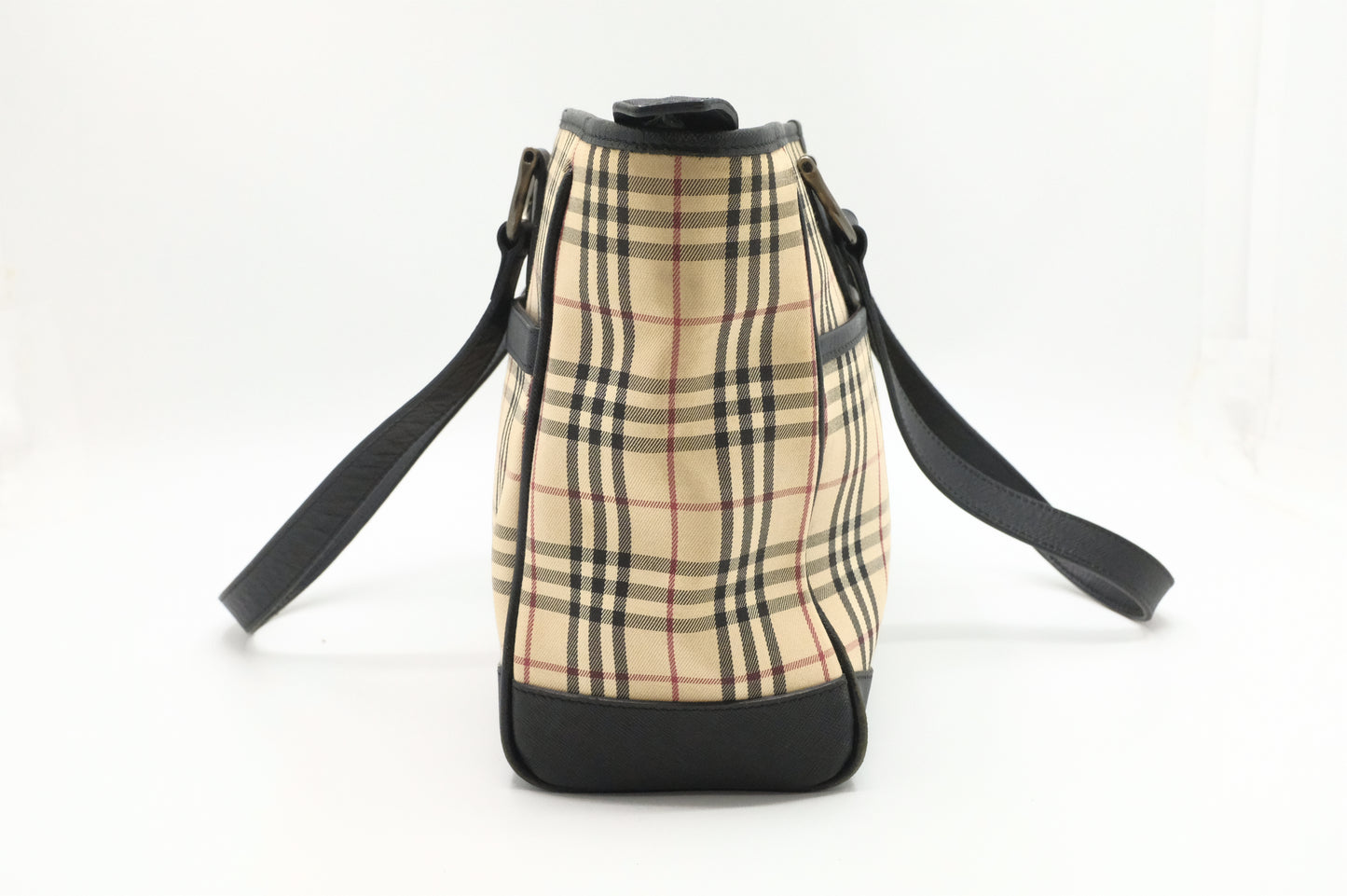 Burberry Shoulder Bag in Beige Check Canvas