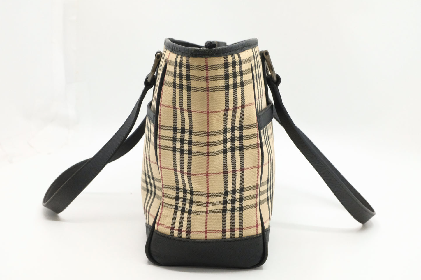 Burberry Shoulder Bag in Beige Check Canvas