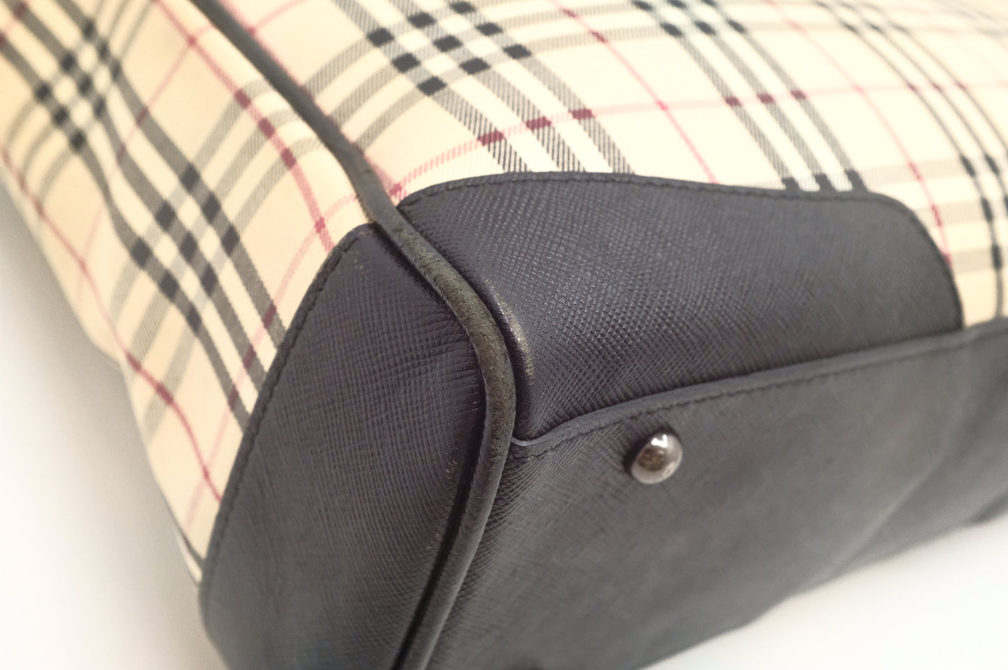 Burberry Shoulder Bag in Beige Check Canvas