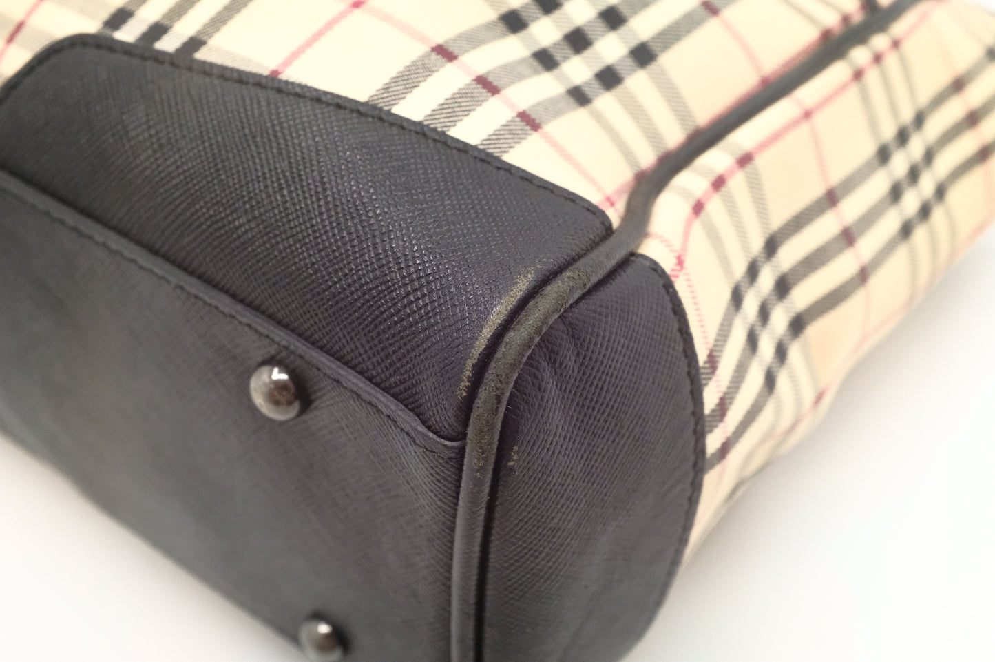 Burberry Shoulder Bag in Beige Check Canvas